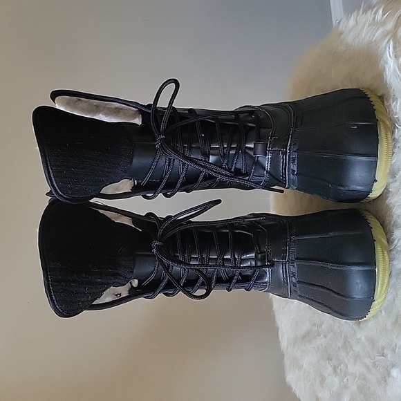 Sociology Women's Size Lace Front Black Swan Boots (10) - Picture 2 of 10